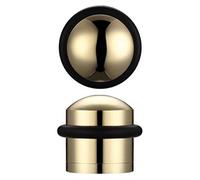 Solid Domed Top Floor Mounted Concealed Fix Door Stop 31mm Diameter ZAB86 (Polished Brass)