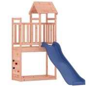 Playhouse Climbing Frame Play Frame with Slide Rockwall Solid Wood Pine vidaXL