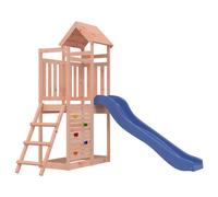 Playhouse Climbing Frame Play Frame with Slide Rockwall Solid Wood Pine vidaXL