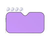 Solid Elegant Purple Print Car Windshield Sun Shade, Vehicle Front Window Shield Cover Sun Visor Protection