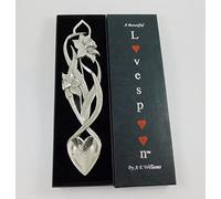 Solid English Pewter Love Spoon Welsh Daffodil Design Lovespoon Made in England | LS524
