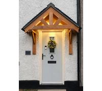 Solid European Green Oak Front Door Porch Canopy Kit