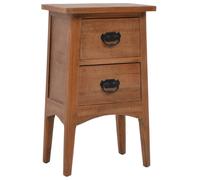vidaXL Bedside Cabinet Solid Fir Wood 40x29x68 cm Brown, Brown