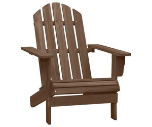 Solid Fir Wood Garden Adirondack Chair Patio Chair Lounge Armchair vidaXL
