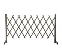 Solid Fir Wood Garden Trellis Fence Barrier Grey/Orange Multi Sizes vidaXL