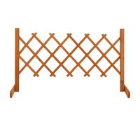 vidaXL Solid Firwood Garden Trellis Fence Wooden Outdoor Border Barrier Divider Plant Climbing Support Home Backyard Orange 150x80 cm
