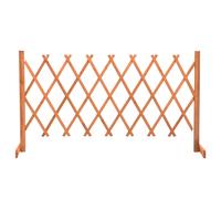 vidaXL Solid Firwood Garden Trellis Fence Wooden Outdoor Border Barrier Divider Plant Climbing Support Home Backyard Orange 150x80 cm