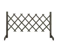 Solid Fir Wood Garden Trellis Fence Barrier Grey/Orange Multi Sizes vidaXL
