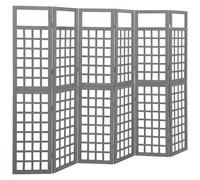 Solid Fir Wood Room Divider/Trellis Screen 3/4/5/6-Panel Multi Colours vidaXL