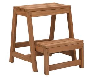 Solid Firwood Foldable Step Stool Ladder Scaffolding up vidaXL