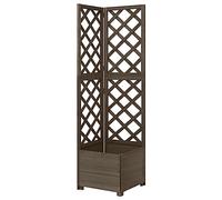 Solid Firwood, Stable Climbing Support, Space Saving Corner Trellis Planter, Wide Application, Decorate Your Garden or Patio with Beautiful Plants and Flowers with This Garden (Grey)