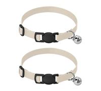 Solid Flesh Color Dog Collars For Small Dogs Quick Release Buckle Dog Collar For Puppy Girl Boy 2 Pack