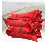 Solid Floating Garbage Containment, PVC Oil Spill Boom, Flood Barrier, 0.6x10M, Water Pollution Control for Ponds, Lakes, and Rivers
