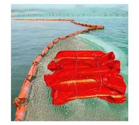 Solid Floating River Waste Fencing - PVC Water Barrier for Flood Control and Oil Spill Isolation(Orange PVC750,8m)