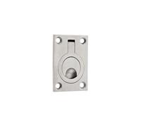 Solid Flush Ring Pull Handle 44mm x 62mm - Satin Stainless Steel