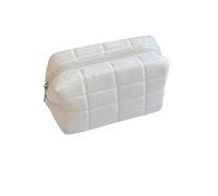 Solid Fur Cosmetic Storage Bag Large Women Zipper Makeup Organizer Handbag Stationery Pencil Case Travel Make Up Toiletry(Beige)