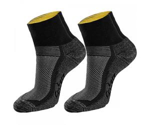 Solid Gear 9224 Zero-Waste Low Socks 2-Pack Black/Aluminium Grey UK7-1 UK7-10 - EU41-44