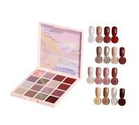 Solid Gel Nail - Gel | Ğel Nail Polîsh, 16-Color Eyeshadow Palette Style Japanese Cream, Extra Long-Lasting | Manicure Nails Art Design for Home Salon and Professional Use