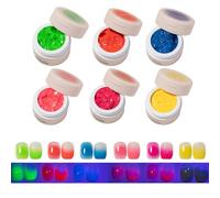 Solid Gel Nail Polish, 6-Color Pat Sponge Gel Set, 8ML X 6 Pieces Long-Lasting Nail Paint for Manicure Art, Compact Beauty Kit for Beginners, Salon, Home, Valentine's Day Gifting