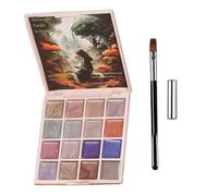 Solid Gel Nail Polishs - Gels Polishes Palette, Gel's Manicure Palettes - 12 Vibrant Color Solid Cream Gelled Polishes with Cat-Eye Magnet & Brush - Smooth Application for Salon & Home Use