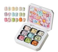 Solid Gel Polish | 9-Colors Gel Palette | Buildable French Tips Nail Polish Glue for Home Manicure Extension Women Girls Bridal Makeup