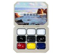 Solid Gel Polish Set | Solid Gel Nail Polish Palette - Nail Color Palette, 9 Colors Shimmer Neon Polish Set, Women Salon Manicure Painting Glue Kit For Home, Dorm, School, Travel