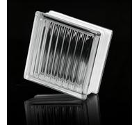 Solid Glass Bricks for Modern Interior Partition Walls, Decorative Crystal Blocks for Home Room Dividers, 19x19x8cm Building Elements(H)