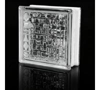 Solid Glass Bricks for Modern Interior Partition Walls, Decorative Crystal Blocks for Home Room Dividers, 19x19x8cm Building Elements(L)