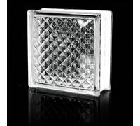 Solid Glass Bricks for Modern Interior Partition Walls, Decorative Crystal Blocks for Home Room Dividers, 19x19x8cm Building Elements(I)