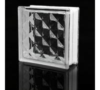 Solid Glass Bricks for Modern Interior Partition Walls, Decorative Crystal Blocks for Home Room Dividers, 19x19x8cm Building Elements(K)