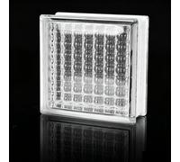 Solid Glass Bricks for Modern Interior Partition Walls, Decorative Crystal Blocks for Home Room Dividers, 19x19x8cm Building Elements(J)