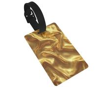 Solid Gold Background Luggage Tags Name Id Label Suitcase Tags, Ideal for Travel Cruise Backpacks Bag