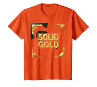 Solid Gold Boys Luxe Shimmer Statement Sparkle Bling T-Shirt, Kids, Orange, 6 Years