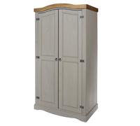 Core Products Corona Grey 2 Door Wardrobe, Grey