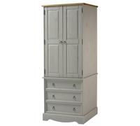 Chest Beds Wardrobe Bookcase Bedside - Premium Corona Pine Grey Washed - Ext LT