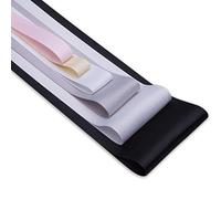 Solid Grosgrain Ribbons, French Ruban, Nastro! by Neotrims (Width 19mm, 32mm, 50mm & 100mm) for Sewing Hair Bow Craft Wedding Party Gift Wrapping Packing. [Black, 32mm, 4mts]