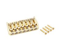 Solid Guitar Bridge Set 7 String Flat Saddle Single Tremolo Bridge Good Wearing Guitar Replacements Strong Parts Tremolo Bridge Gold