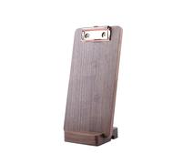 Solid Hardwood Clipboard with Stand, Wooden Menu Holder for Restaurants, Table Stand, Receipt Holder for Bar Counter Freestanding Clipboards A4 with Metal Clip High Capacity