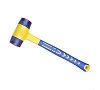Solid Head Rubber Mallet Featuring Replaceable Soft Face And Textured Grip Handle For Safe Striking On Doors For Windows Tiles And Flooring Projects In Blue Shade 30mm(30mm)
