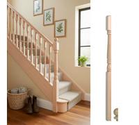 Solid Hemlock Complete Georgian Half Newel Post 90mm X 44mm X 1500mm Inc Cap Uk Manufactured Traditional Products Ltd