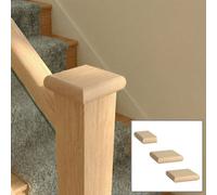 Solid Hemlock Flat Cap Pack Suits 90mm Newel Post (L)115mm (W)115mm Uk Manufactured Traditional Products Ltd
