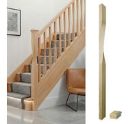Solid Hemlock Half Newel Post Contemporary 90mm Inc Cap Uk Manufactured Traditional Products Ltd