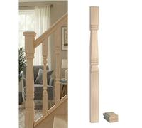 Solid Hemlock Half Newel Post Provincial 90mm Inc Cap Uk Manufactured Traditional Products Ltd