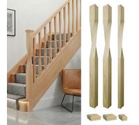 Solid Hemlock Newel Post Contemporary 90mm Kit Uk Manufactured Traditional Products Ltd