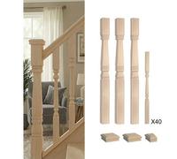 Solid Hemlock Newel Post Provincial 90mm And 41mm Spindle Kit Uk Manufactured Traditional Products Ltd