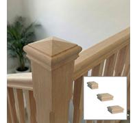 Solid Hemlock Pyramid Cap Pack Suits 90mm Newel Post (L)115mm (W)115mm Uk Manufactured Traditional Products Ltd