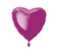 Solid Hot Pink Heart Foil Balloon (45cm) 1 Count - Stunning and Romantic Love Celebration Decoration