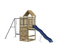Outdoor Playset Playhouse Play Tower Garden Playground Set Solid Wood vidaXL