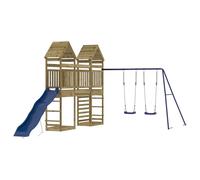 (solid impregnated pinewood) vidaXL Outdoor Playset Garden Playhouse Play Towers Impregnated Wood Pine