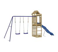 (solid impregnated pinewood) vidaXL Outdoor Playset Garden Playhouse Playground Set Impregnated Wood Pine